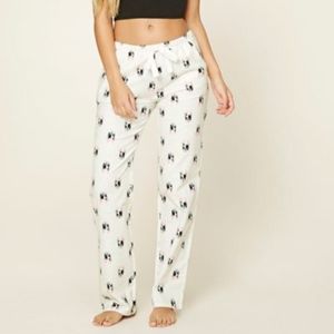 Bulldog Print Pajama Pants 